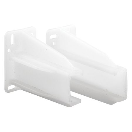 PRIMELINE TOOLS Drawer Track Back Plate, 5/16 in. x 7/8 in., Plastic, White (1 Set) MP7227