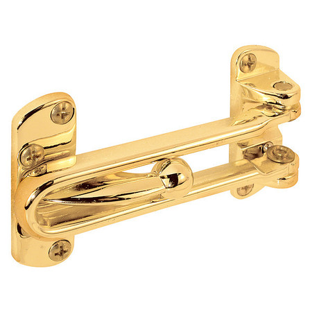 PRIMELINE TOOLS Swing Bar Entry Door Lock, Brass Plated MP4059-1