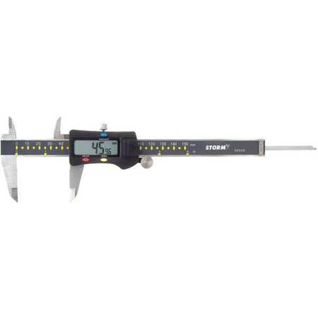 STORM Digital Caliper, 6"/150mm, w/Fractional 3C350-00