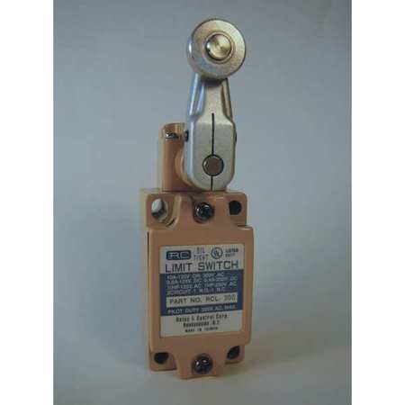 RELAY AND CONTROL Limit Switch, Lever, Roller, 1NC/1NO, 10A @125V AC, Actuator Location: Side RCL-300