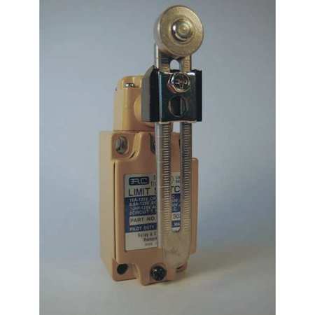 RELAY AND CONTROL Limit Switch, Adjustable Lever, Roller, 1NC/1NO, 10A @125V AC, Actuator Location: Side RCL-302