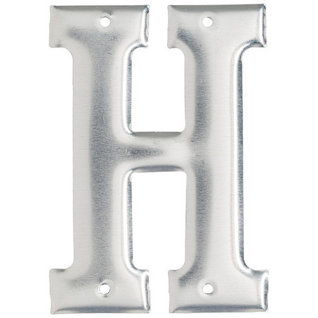 BRADY Letter, Aluminum, Roman, 3 in. H, H, PK10 1600-H