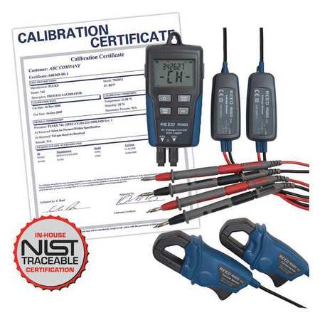 REED INSTRUMENTS Dual Input True RMS AC Voltage/Current Datalogger with NIST Calibration Certificate R5003-NIST