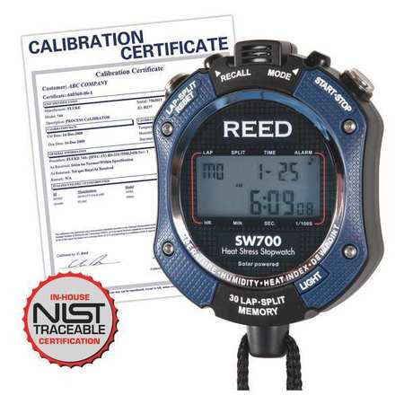 REED INSTRUMENTS Heat Stress Stopwatch with NIST Calibration Certificate SW700-NIST