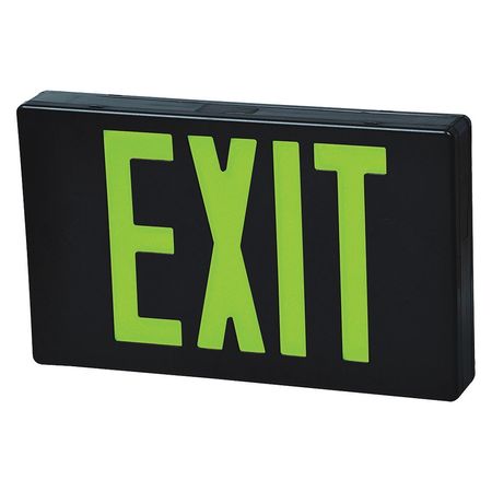 FULHAM FIREHORSE LED Emergency Exit Sign, Black, Green FHEX21BGAC
