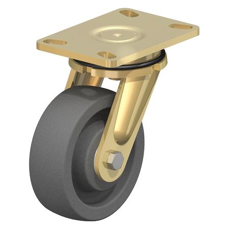 BLICKLE Swivel Plate Caster, Gry Nyln, 5", 1650 lb. LS-SPOG 127K-16