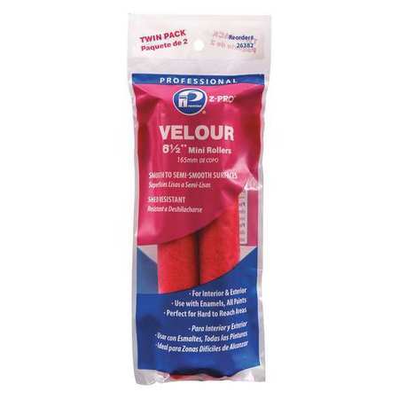 PREMIER 6-1/2" Mini Paint Roller Cover, Velour, 12 PK 26382