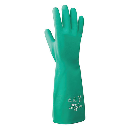 Showa 13" Chemical Resistant Gloves, Nitrile, M, 1 PR 717-08