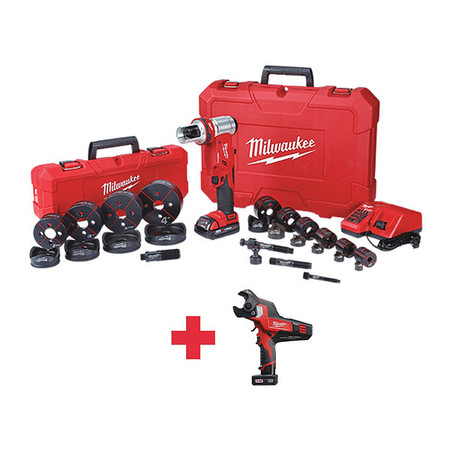 Milwaukee Tool Combo Tool Kit, 2 Tools, 3 Batteries 2677-23, 2472-21XC