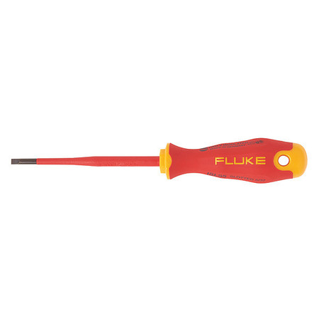 FLUKE Insulated Slotted Screwdriver 5/32 in Round ISLS5