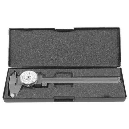 CENTRAL TOOLS Dual Scale Dial Caliper, 6", 150mm 6628