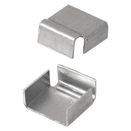 PRIMELINE TOOLS Spreader Bar Clips, Fits 5/8 in. Bars, Stamped Aluminum, Mill Finish (50 Pack) MP7794-50