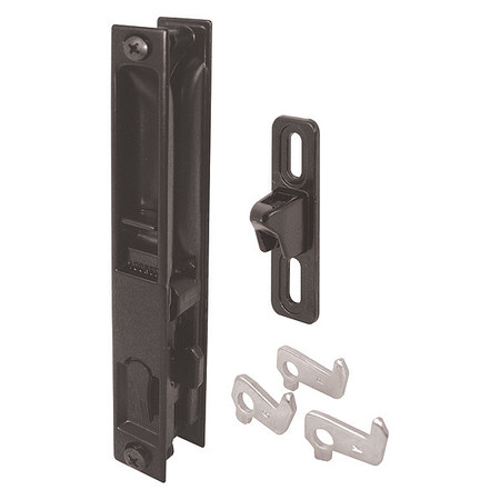 PRIMELINE TOOLS Sliding Door Flush Handle Set, Black Diecast (1 Set) MP1043