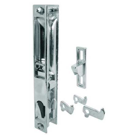 PRIMELINE TOOLS Sliding Door Handle Set, 6-5/8 in, Diecast, Chrome, Hook Style, Flush Mount (Single Pack) MP1045