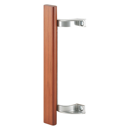 Primeline Tools Sliding Glass Door Pull, Wood Handle, Diecast Construction, Chrome (Single Pack) MP1189