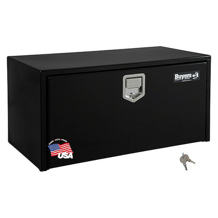 BUYERS PRODUCTS 14x16x30 Inch Black Steel Underbody Truck Box With Paddle Latch 1703103