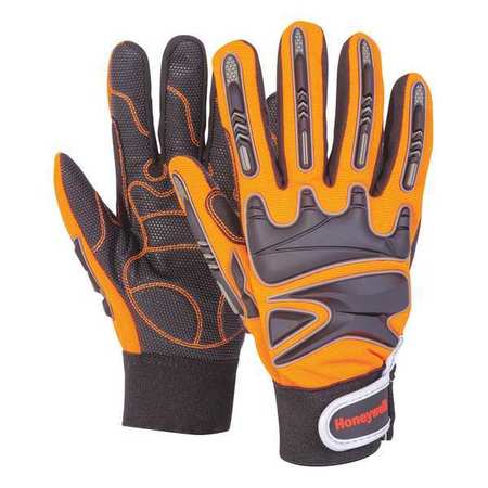 HONEYWELL NORTH Impact Gloves, Bright Orange, Slip-Resistant MPCT2000/9L