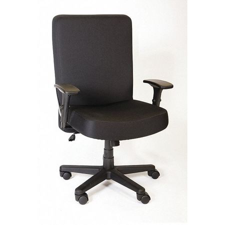 Shopsol Big and Tall Chair, Fabric, 17-1/2" to 21" Height, Adjustable Arms 3010016