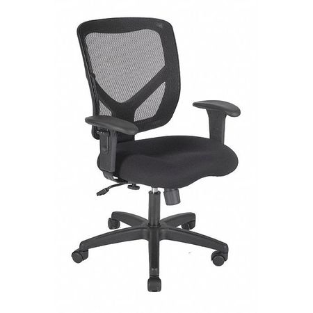 SHOPSOL Task Chair, Mesh, 18" to 21-3/4" Height, Adjustable Arms, Black 1010461