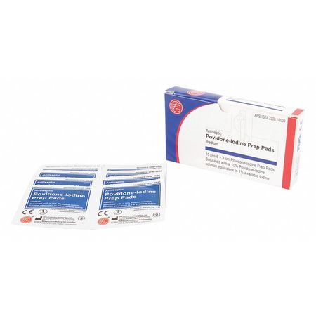 Genuine First Aid Povidone-Iodine Prep Pads, PK10 9999-0902