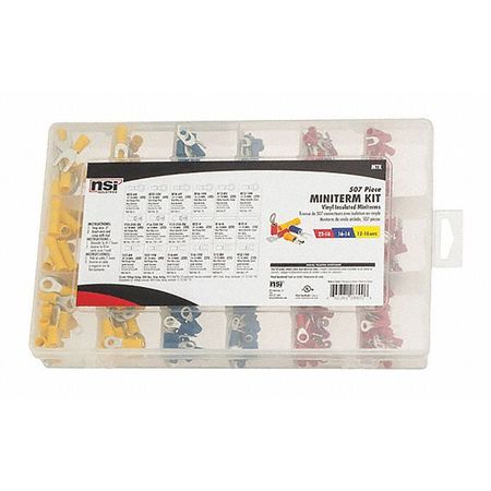 Nsi Industries 22-10 AWG Vinyl Wire Termination Kit 493 Piece MTK