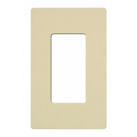 LUTRON Designer Wall Plates, Number of Gangs: 1 Plastic, Gloss Finish, Ivory CW-1-IV