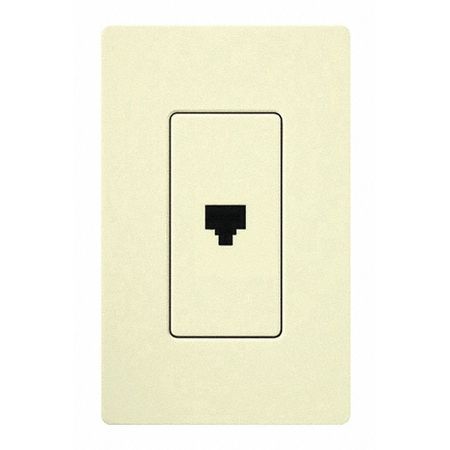 LUTRON Telephone Jack, Single, Almond CA-PJ-AL