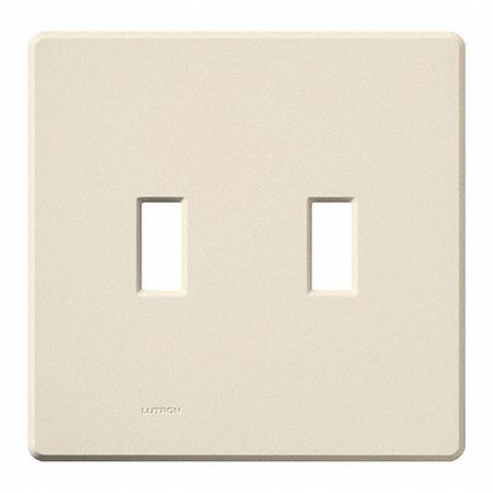 LUTRON Traditional Fassada Wall Plates, Number of Gangs: 2 Gloss Finish, Light Almond FG-2-LA