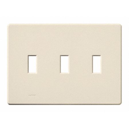 LUTRON Traditional Fassada Wall Plates, Number of Gangs: 3 Gloss Finish, Light Almond FG-3-LA