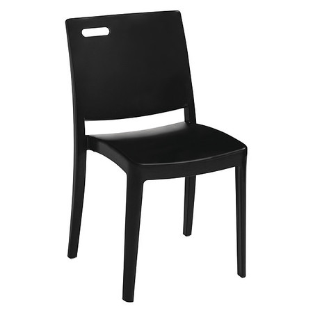 GROSFILLEX Metro Stacking Chair, Black US563017