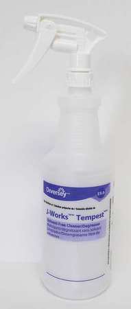 Diversey 32 oz. Clear, Preprinted Trigger Spray Bottle, 12 Pack 130276