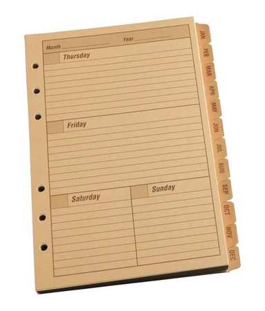 Rite In The Rain 5" x 7" Planner Calendar Pages, Tan 9260W