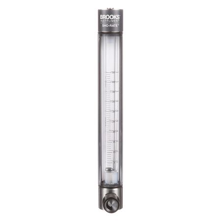 BROOKS Flowmeter, Air, 2 to 50 LPM, Glass 1255AD1084ALSVV