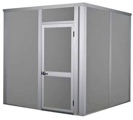 PORTA-KING Sound Reducing Modular Wall Enclosure, 8 ft H, 12 ft W, 10 ft D, Gray SRE1012