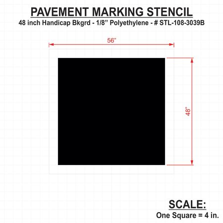 Rae Pavement Stencil, 39 in, Handicap Bkgrd, STL-108-3039B STL-108-3039B