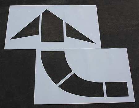 RAE Pavement Stencil, MUTCD Curved Arrow, 1/8 STL-108-5010