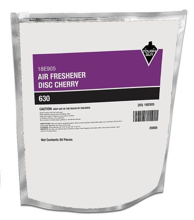 Tough Guy Air Freshener, Bag, 50 Count Tablets, Ready to Use, Cherry Fragrance 18E905