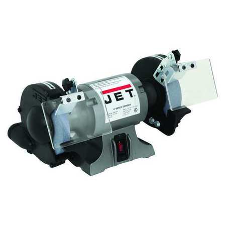 JET Bench Grinder, 6 in Max. Wheel Dia, 3/4 in Max. Wheel Thickness, 36/60 Grinding Wheel Grit 577101