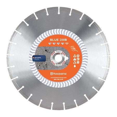 HUSQVARNA Diamond Saw Blade, Masonry, 18 in. Dia. Blue200B-18