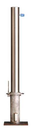 CALPIPE SECURITY BOLLARDS Bollard, Removble, 3", Flat, Stainless Steel SSR03040-F