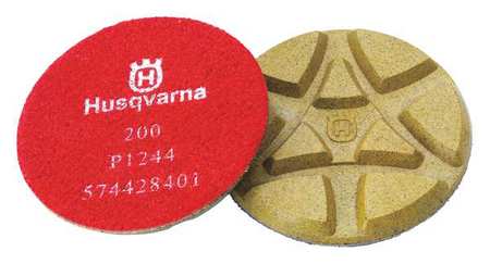 HUSQVARNA Polishing Pads, 200 Grit, 3 In P 1244