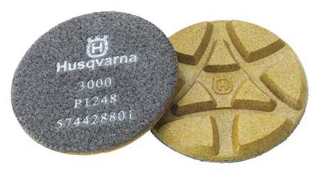 HUSQVARNA Polishing Pads, 3000 Grit, 3 In P 1248