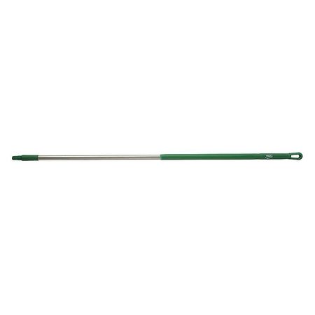 VIKAN 1510mm Color Coded Handle, 1 1/4 in Dia, Green, Stainless Steel 29392