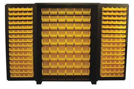 JAMCO Extra-Heavy Duty Bin Cabinet, 60 in W, 78 in H, 24" D, 214 Bins DZ260BL