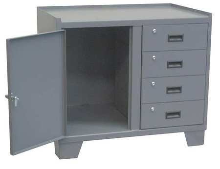 JAMCO 14 ga. Steel Storage Cabinet, 36 in W, 33 in H, Stationary JK136GP