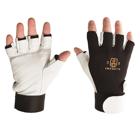 IMPACTO Anti-Vibration Gloves, L, Black/White, PR BG401L