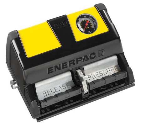 ENERPAC XA12G, Air Driven Hydraulic Pump, 3/3 Valve, 122 in3 Oil, Pressure Gauge, For Single-Acting Tools XA12G