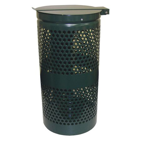 DOGIPOT 10 gal Trash Can, Green, Aluminum, Steel 1206A-L