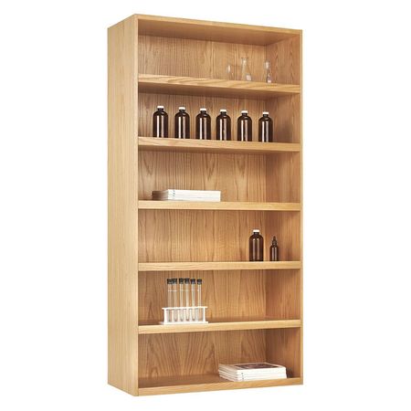 DIVERSIFIED SPACES Red Oak Storage Cabinet, 36 in W, 72 in H 447-3616