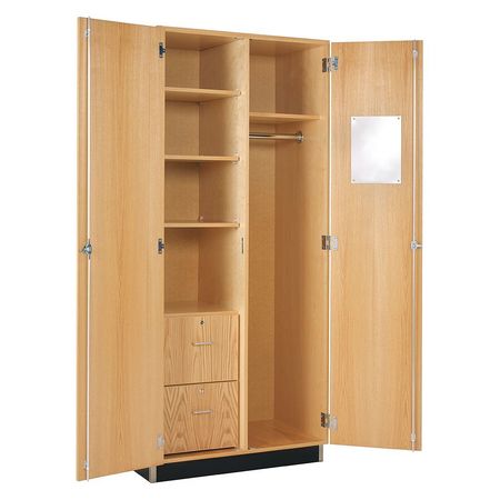 DIVERSIFIED SPACES Red Oak Wardrobe Storage Cabinet, 36 in W, 84 in H 360-3622K